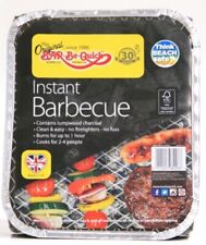 BBQ Grill Instant Barbecue Kit Cooking Charcoal Disposable Tray Lumpwood Outdoor