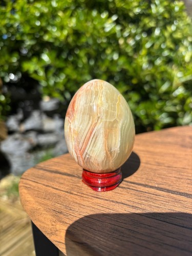 Onyx carved egg crystal - onyx,