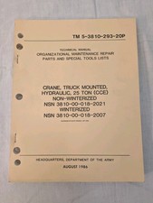 1986 Army TM 5-3810-293-20P Crane, Truck Mounted Hydraulic 25 Ton Harnischfeger