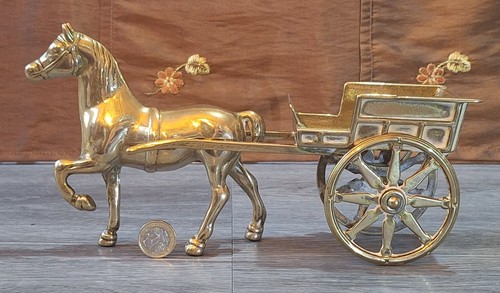 Vintage solid brass horse - vintage, and