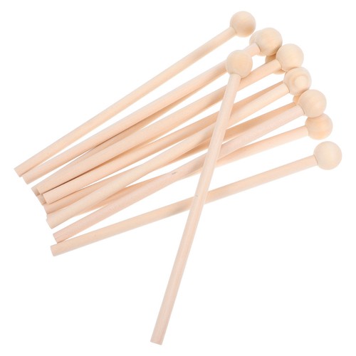 12pcs wooden mallets - wooden,