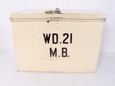 Vintage Lockable Military Ammo or Equipment Tin. WW2?