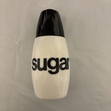 Vintage Gemco Milk Glass Sugar Pourer with Black Lettering