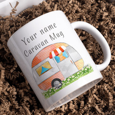 PERSONALISED CARAVAN MUG ANY NAME CARAVAN MUG OTHER DESIGNS AVAILABLE 
