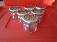 A) Mini Jam jars x 6:  Empty: Preserves / storage  / crafts / Candles: