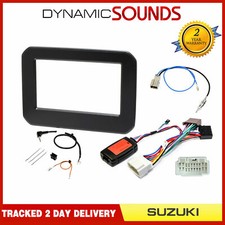 For Suzuki Ignis 2017 , Car Double Din Stereo Fascia Fitting Kit Matt Black