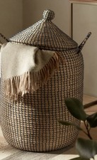 John LewisSeagrass Laundry Basket, Natural / Navy - Read Description 