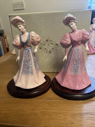 Pair vintage coalport ladies - vintage,