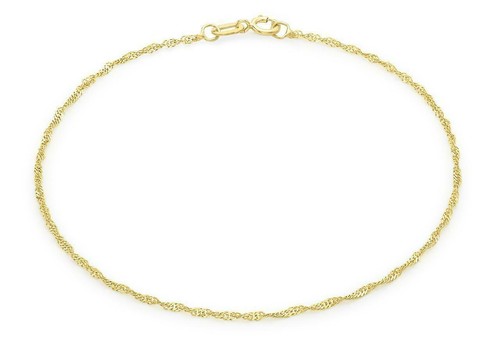 9ct yellow gold twist curb - 16,
