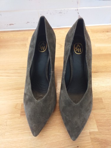 Brown suede shoes wedge - brown,