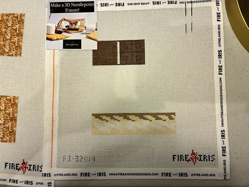 Fire and iris - and, needlepoint