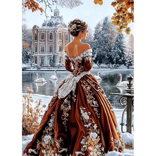 Red dress lady diamond - dress,