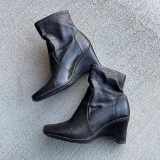 90s vintage black leather