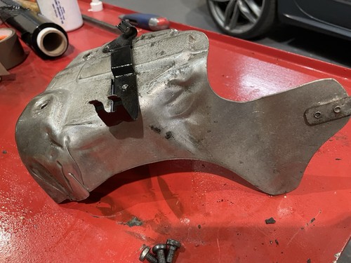Audi turbo heat shield - heat,