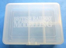 A British railway modelling compartmented storage box.