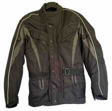 Mens JTS Motorcycle Jacket Black Grey Textile UK Size Medium 40" Chest Armoured