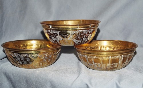 Judaica brass bowls - brass,