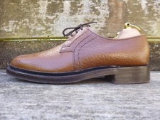 JOSEPH CHEANEY DERBY SHOES VINTAGE BROWN TAN LEATHER UK7 MENS MOLTON