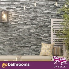 Avi Split Face Tile Wall Grey Brick Effect Tile Porcelain Matt 170 x 520