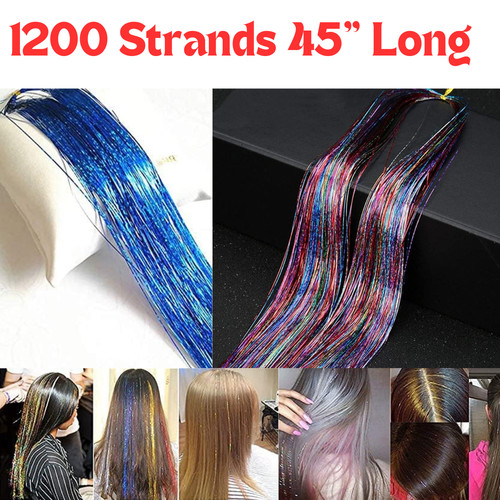 Holographic hair tinsel - holographic,