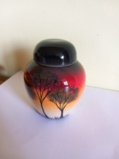 Studio Poole Small Lidded Storage Jar Or Urn-African Skies Design.
