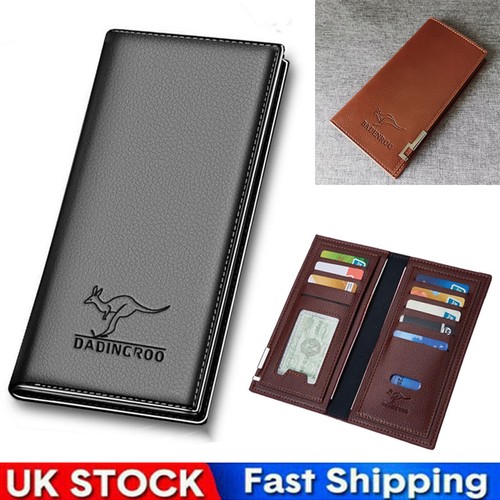 Leather men long wallet - leather, men's