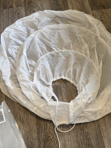White bridal hoop - white,