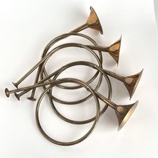 4 Solid Brass French Hunting