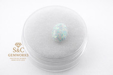 White Synthetic Opal Oval