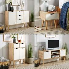 Oak White Sideboard Chest