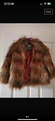 Faux fur coat river island - fur,
