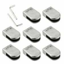 24x glass clamp - glass, stainless