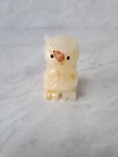 Small Owl Onyx Stone Bird Figurine Decorative Ornament Home Decor Made In Mexico