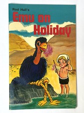 Rod Hull's Emu on Holiday vintage 1970s children's book TV puppet bird character