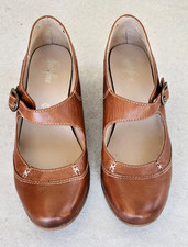 M&S Footglove Tan Leather Size 6 Shoes. Mary Jane, Flats, Comfortable