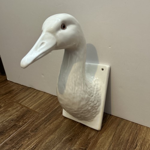 Vintage ceramic goose wall - goose,