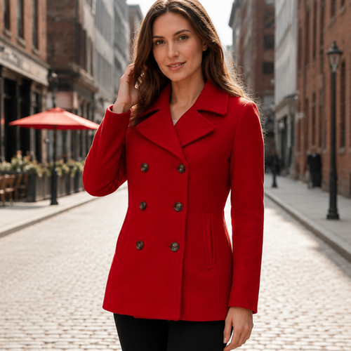 Women red wool blend - wool,
