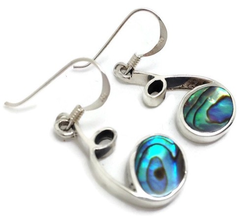 Abalone drop earrings solid