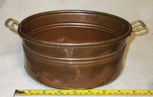 Vtg old copper jardinière - vtg,
