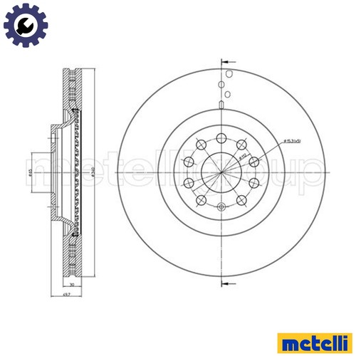 Brake disc 1243c for vw - disc,