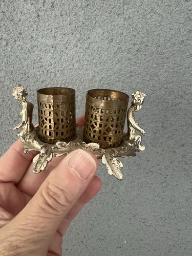 Vintage silver lipstick holder - silver,