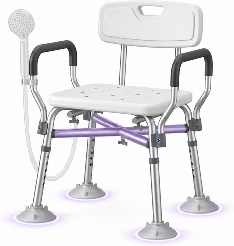 Shower chair with - shower, arms
