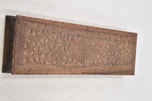 Antique hand carved hardwood - carved,