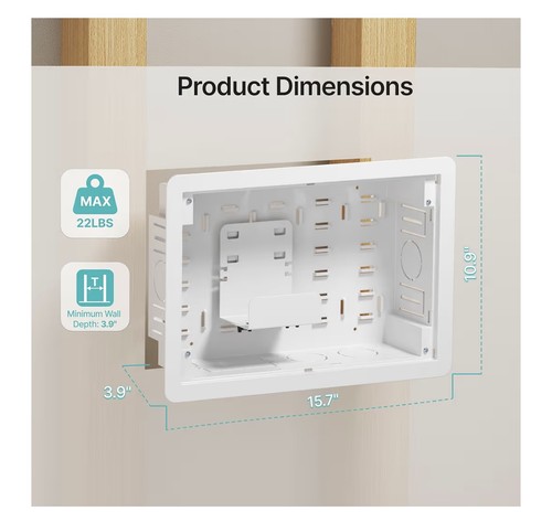 Ynvision recessed in wall - 9", in-wall