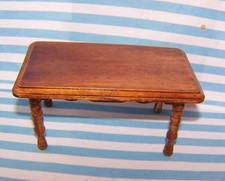 DOLLS HOUSE, TABLE, 12TH, WALNUT DESIGN, WOOD, DINING KITCHEN FURNITURE, VINTAGE