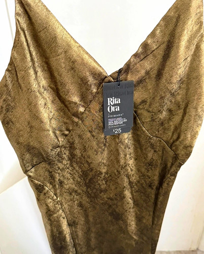 Rita ora primark gold satin - x,