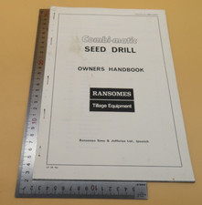 Combi-Matic Seed Drill Owners Handbook Ransomes Tillage Equipment Paperback