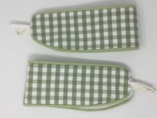 Laura Ashley Gingham Hedgerow Pair Handmade Curtain Tie Backs Piped