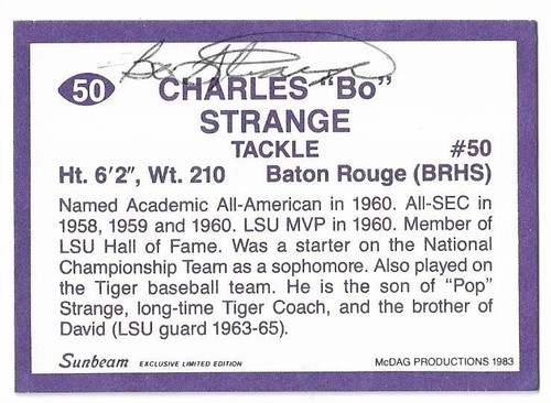 Strange autographed signed - bo,