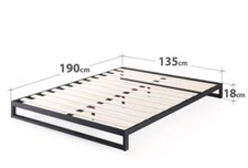 Shanaia Low Profile Metal Bed Frame Black Hashtag Home Super King Size